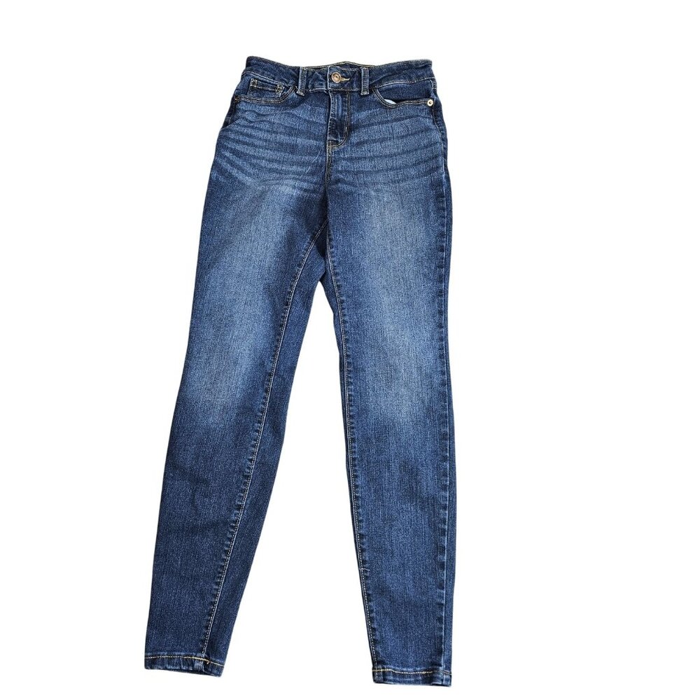 No Boundaries Jeans Womens 1 Blue Skinny Stretch Jeggings‎ Medium Wash Denim
